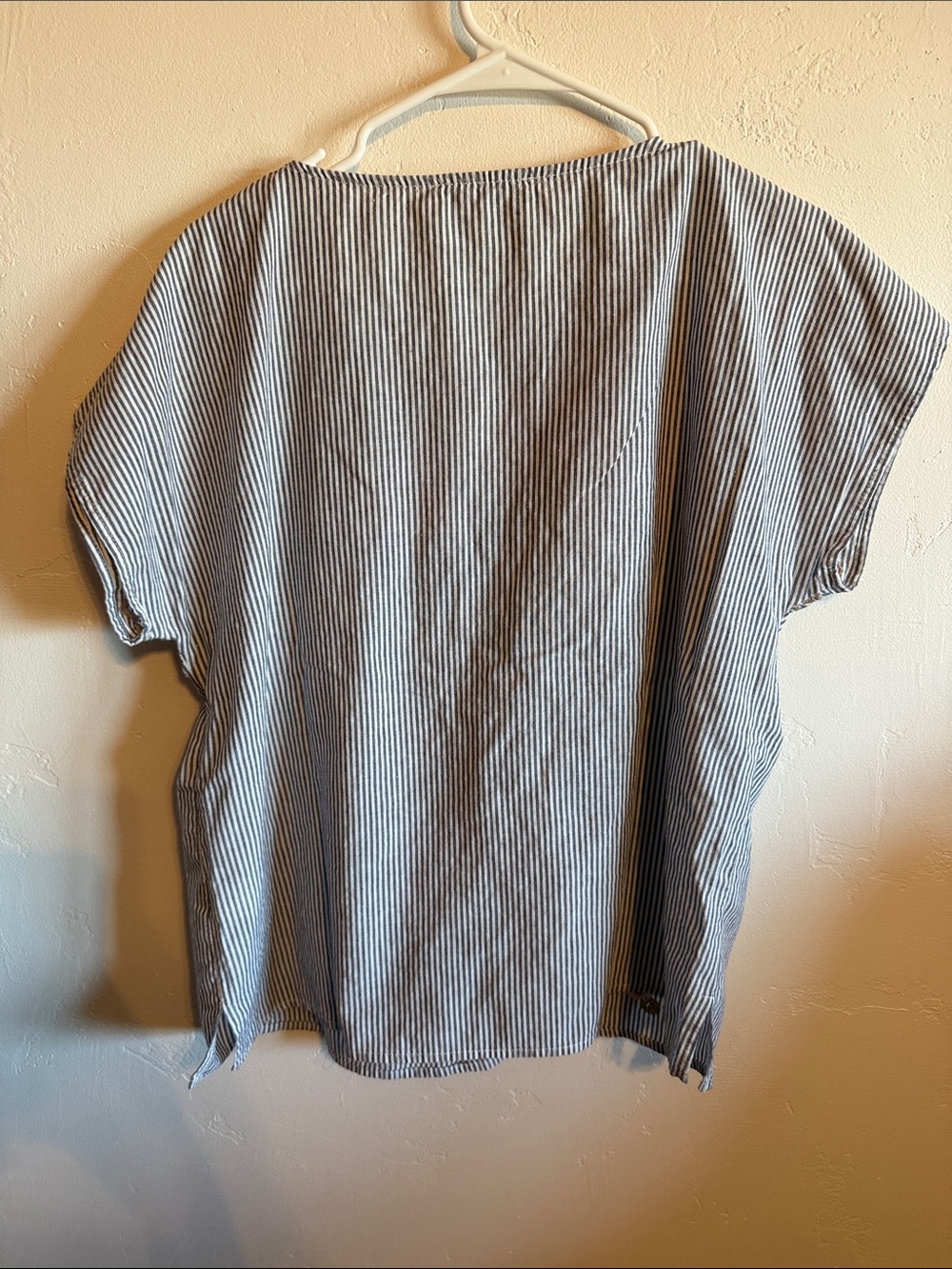 Savanna Jane Blue Striped Tunic with Multicolor Floral Embroidery - Picture 4 of 4
